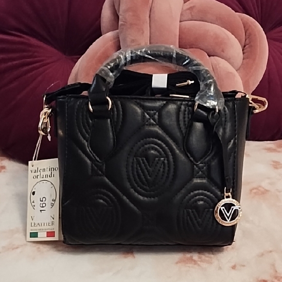 Valentino Orlandi Black Quilted Mini Bag